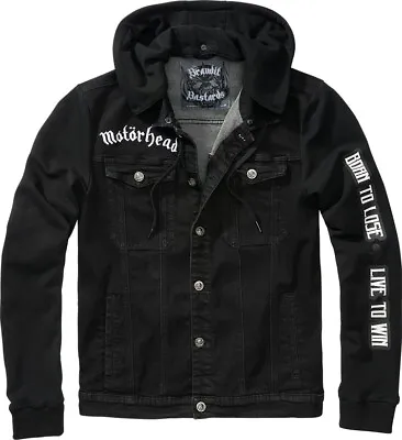 Buy Brandit Men Jacke Motörhead Cradock Denimjacket Black-Black • 129.77£