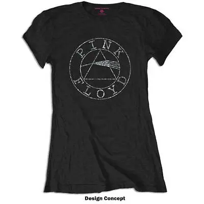 Buy Pink Floyd Ladies Embellished T-shirt: Circle Logo • 15.95£