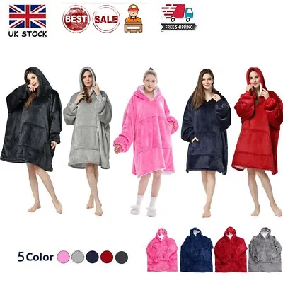 Buy Hoodie Oversized Blanket OODIE Sherpa Fleece Snoodie Extra Large Giant Hooded • 8.99£