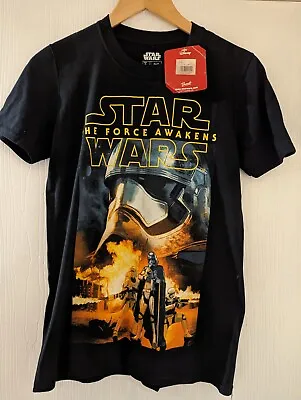 Buy 1 X New With Tag Black Star Wars The Force Awakens T Shirt Top Small #144 • 5.90£