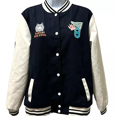 Buy Stranger Things Jacket Size XL Plus (16P - 18P) Varsity Jacket Hawkins HS Tigers • 16.05£