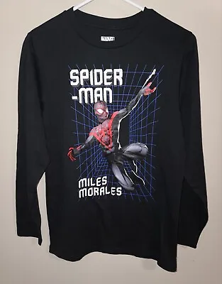 Buy New Boys Marvel Spiderman Miles Morales Long Sleeved Shirt Size Xl • 4.79£