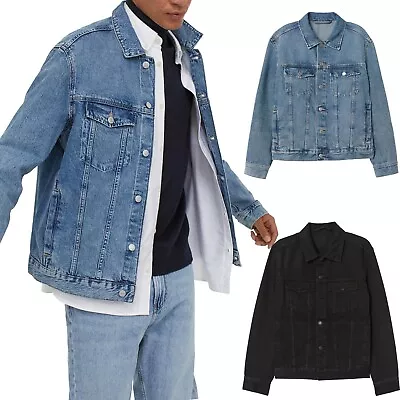 Buy Ex Brand Mens Denim Jacket Jeans Trucker Heavy Duty Vintage Classic Button Up  • 16.99£