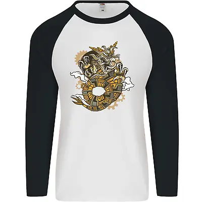 Buy Steampunk Dragon Mens L/S Baseball T-Shirt • 9.99£