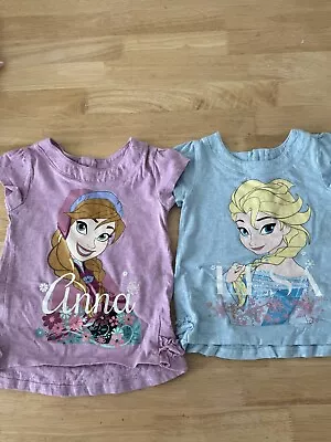 Buy Set Of 2 Frozen T-shirts Age 2-3 • 2.50£