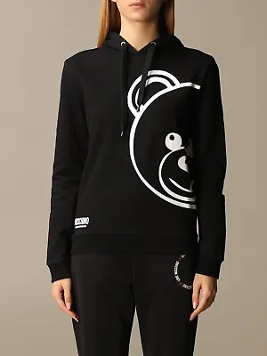 Buy Moschino Black Teddy Logo Women Hoodie Size M RRP £225 • 135£