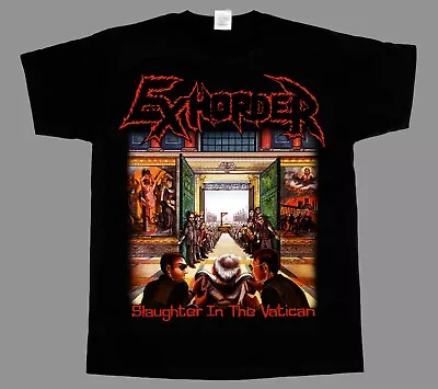 Buy Exhorder Slaughter In The Vatican New Short Long Sleeve Black T-shirt • 13.19£