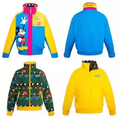 Buy Disney Columbia Jacket Adult XLarge Blue Yellow Mickey Mouse Fleece Retro • 414.85£