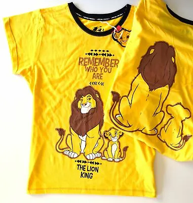 Buy LION KING PJ T SHIRT PRIMARK DISNEY Ladies 100% Cotton Yellow UK Sizes 6 - 20 • 18.75£