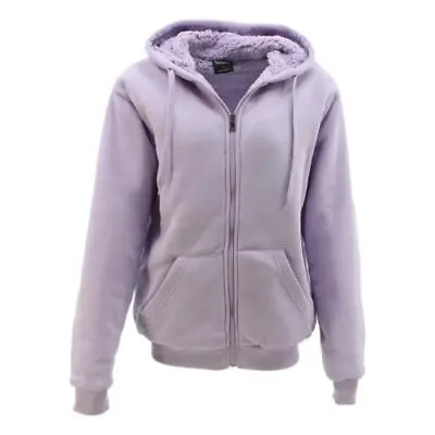 Buy Winter Mens Womens Unisex Zip-Up Hoodie W Sherpa Fur Thick Hooded Jacket Jumper • 17.34£