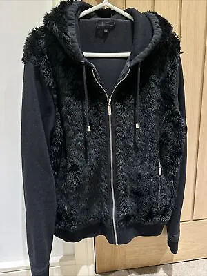 Buy Faux Fur Zip Up Hoodie/jacket Size L • 20£