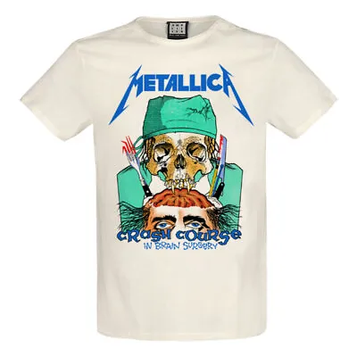 Buy Amplified Unisex Adult Crash Course In Brain Surgery Metallica T-Shirt GD258 • 28.59£