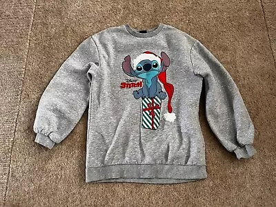 Buy Disney Stitch Christmas Jumper Age 10-11 Years Great Condition • 4.99£