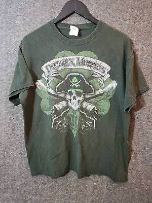 Buy Dropkick Murphys Concert Tour Shirt Pirate Skull Cannons Logo Vintage Size Large • 47.31£