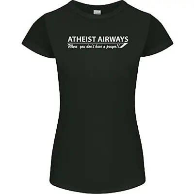 Buy Atheist Airways Funny Atheism Womens Petite Cut T-Shirt • 9.99£