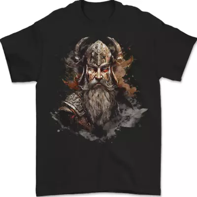 Buy A Realistic Viking Warrior Mens T-Shirt 100% Cotton • 9.99£