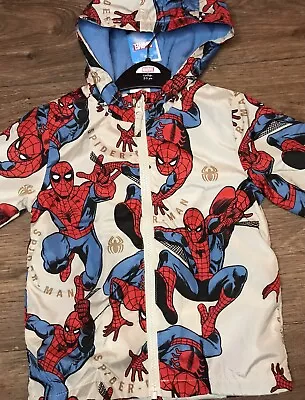 Buy Marvel Spider-Man  Lightweight Hooded Jacket Age 2-3 Years  NEW • 9.99£