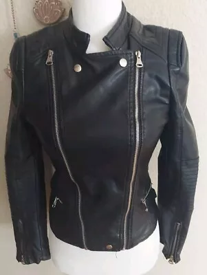 Buy B Sweet Clothing Black Biker Punk Rock Moto Jacket Vegan  • 23.62£