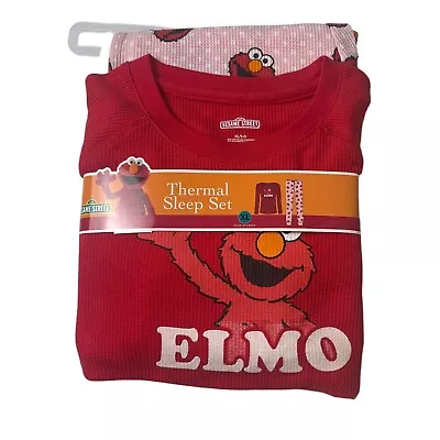Buy Elmo Thermal Sleep Set Adult SZ XL Sesame Street Pajamas Red Pink Waffle Kidcore • 26.52£