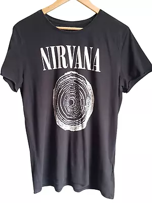 Buy Vintage Nirvana Circles Of Hell T-shirt Men's Medium Black 2015 • 50£