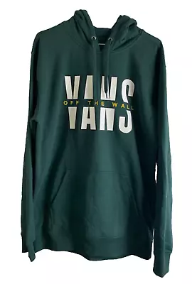 Buy VANS HOODIE TOP MEDIUM GREEN Fleece Long Sleeves Rib Cuff Bottom Hood Casual • 19.97£