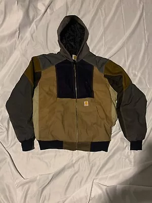 Buy CARHARTT Jacket Reworked Patchwork Multicolour Bomber Mens | Size Extra Large • 50£