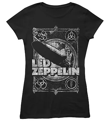 Buy Ladies Led Zeppelin Shook Me Jimmy Page Rock Licensed Tee T-Shirt Womens • 16.36£