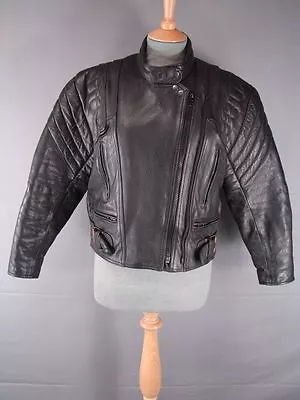 Buy Superb Quality & Condition Classic Aardwear Black Leather Biker Jacket Size 12 • 49£