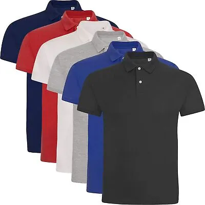 Buy 6 Pack Mens Big Size Polo Shirt Short Sleeve Plain Pique Top Plus Size T-Shirt • 20.99£