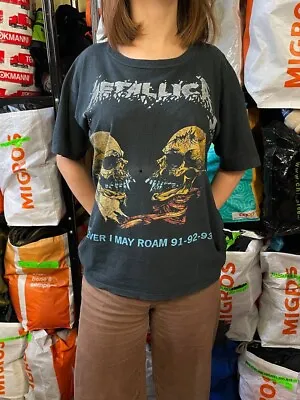 Buy Metallica T-shirt Tee Wherever I May Roam Tour 1991-1993 Skull Vintage Bootleg • 143.15£