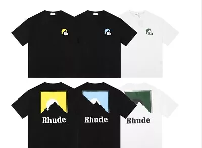 Buy UK‘RHUDE T-shirt Men Short-Sleeved Tee Loose Pullover Print Sport Tops Outdoor . • 9.12£