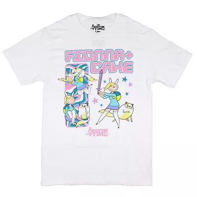 Buy Adventure Time Cartoon Women's Fionna & Cake Boyfriend Fit T-Shirt Adult • 18.94£