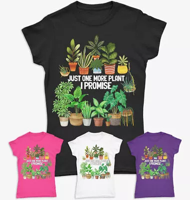 Buy Just One More Plant Pun Lover Gardener Funny Pot Head Womens T Shirts Tee Top#2 • 9.99£