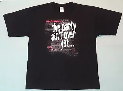 Buy STATUS QUO 'The Party Aint Over Yet' Black GILDAN T Shirt Size XL • 14.99£