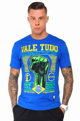 Buy Men’s T-shirt Octagon Vale Tudo Blue Premium Quality • 25.99£