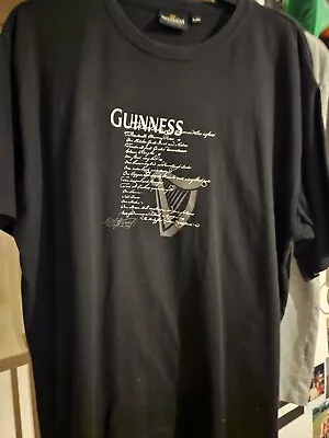 Buy Vintage Guinness T Shirt - Uk Size XL/2XL - Black Signature Writing Logo • 11.50£