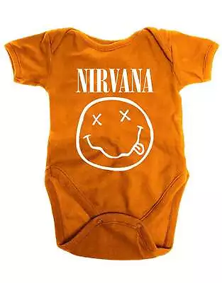 Buy Nirvana White Grunge Smile Baby Grow • 13.99£