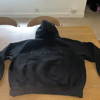 Buy Essentials Fear Of God Hoodie Black Extra Small • 75£