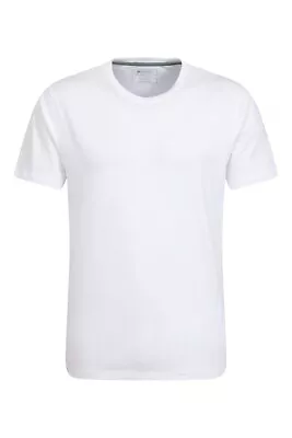 Buy Mountain Warehouse Men's Flint Crew Neck T-Shirt 95% Cotton Short Sleeve Top • 11.99£