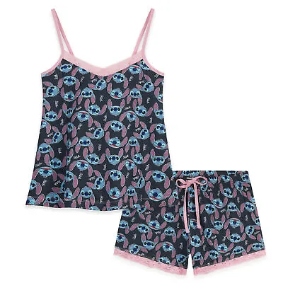 Buy Disney Ladies Pyjamas Set, 2 Piece Short Pjs For Women Character Stitch • 13.49£