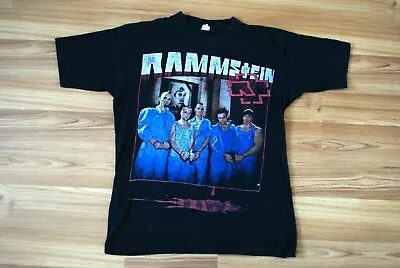 Buy Rare Vintage Rammstein Germany Shirt 90s-2000s Big Logo Black Color Size Small • 94.49£