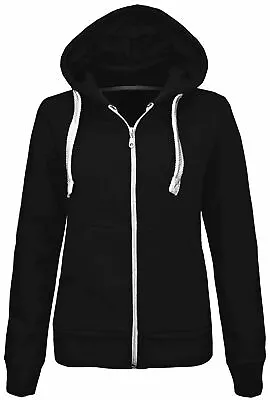 Buy Girls Boys Fleece Zip Hoodie Kids Plain Hooded Sweatshirt Unisex Casual Jumper • 10.15£
