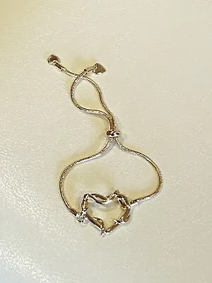 Buy New Disney Ever After Belle Twisted Heart Gold Plated Bracelet Bnib H Samuels • 34.99£