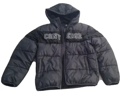 Buy Converse Puffer Gray Jacket Size L 12-13 Yrs Juniors • 11.84£