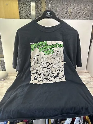 Buy Horror Con Tshirt Black 2015 Bristol Uk Merch Mens 2XL Free Postage • 14.99£