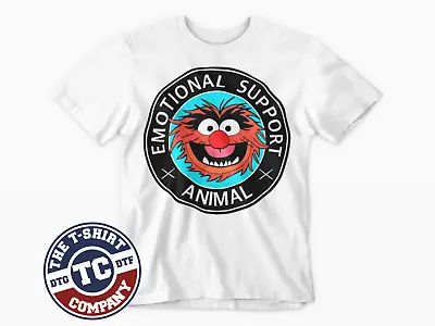 Buy Animal T-Shirt Emotional Support Tee Funny Cool Retro Muppet Cartoon 80s 90s UK • 5.99£