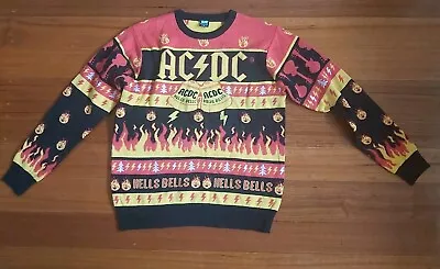 Buy AC/DC Christmas Knit Sweater Jumper Top Mens Size M ACDC Rock • 41.11£