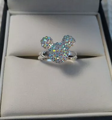 Buy Disney Mickey Mouse  Crystal Inspired Costume Jewellery Ring. Super Sparkly!!! • 5.99£