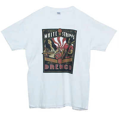 Buy Indie Alternative Rock Punk T Shirt White Stripes Unisex Short Sleeve S-2XL • 13.55£