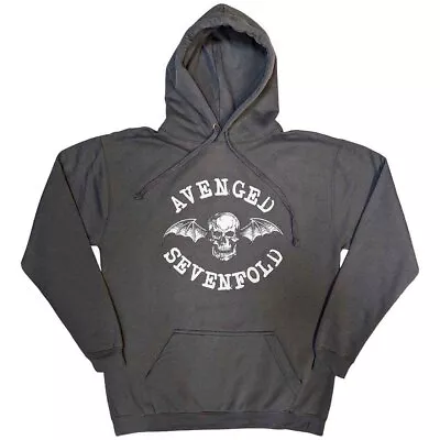 Buy Avenged Sevenfold 'Logo' Charcoal Grey Pullover Hoodie - NEW OFFICIAL • 29.99£